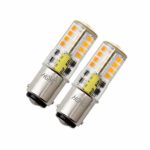 1142 12V BA15D LED Bulb AC/DC, Double Bayonet Base 5W Warm White 3000K, 35W Halogen Equivalent,1076 1130 1176 LED Replacement for Interior RV, Camper (Pack of 2)