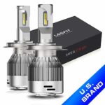 LASFIT H4/9003 LED Headlight Bulbs 7600lm 6000K Xenon White LED Headlight conversion kits- High/Low Dual Beam- 360 Degree Adjustable Beam Angle