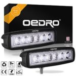OEDRO LED Light Bar 2pcs 6 Inch 18W Flood LED Work Light Off Road Lights Car Boat Lights Fog Driving Light Lamp Compatible for UTE SUV 4X4 4WD ATV Jeep 3 years Warranty