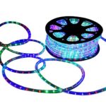 DELight 150 FT RGBY 2 Wire LED Rope Light Indoor Outdoor Home Holiday Valentines Party Disco Restaurant Cafe Decor