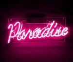 Cool Decorative Signs Pink Paradise Real Glass Neon Light Sign Lamp