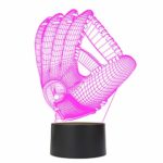 3D Light Baseball Gloves Lamp LED nightlight Touch Table Desk Lamp 7 Colors 3D Optical Illusion Lights(Baseball Gloves)
