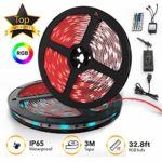 TBI Pro 32.8ft 300LEDs SMD 5050 RGB, 44 Key Remote Controller Upgraded 2019 LED Strip Lights Kit 2-Pack x 5M w/Extra Adhesive 3M Tape, Flexible Changing Multi-Color for TV, Room