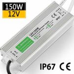LED Driver 150W 12.5A Waterproof IP67 Power Supply 12V DC Transformer thinner and Durable Low Voltage Power Supply for LED Strip Lights LED Module and Power Accessories 5 Year Warranty