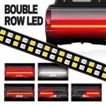 Ocamo Truck Tailgate Light Double Row Bar Flexible LED Strip Running Turn Signal Brake Reverse Tail Light IP67 for Trailer Towing SUV RV Van Car