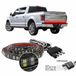 Truck Tailgate Light Bar Double Row LED Flexible Strip Turn Signal Brake Reverse light for Pickup Trailer, Red/White