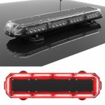SpeedTech Lights Mini 21″ 120 Watts LED Strobe Lights for Trucks, Cars, Plows, and Emergency Vehicles with Magnetic Roof Mount in Red/Red