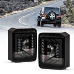 Xprite Rival Series LED Tail Lights for Jeep Wrangler JK JKU 2007-2018 w/Smoke Lens Brake Taillights – (DOT APPROVED)