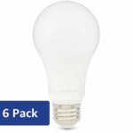 AmazonBasics 100W Equivalent, Daylight, Non-Dimmable, 10,000 Hour Lifetime, A19 LED Light Bulb | 6-Pack
