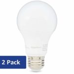 AmazonBasics 60W Equivalent, Soft White, Dimmable, 10,000 Hour Lifetime, A19 LED Light Bulb | 2-Pack