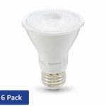AmazonBasics 50W Equivalent, Warm White, Dimmable, 10,000 Hour Lifetime, PAR20 LED Light Bulb | 6-Pack