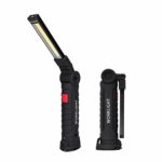 KANGWOW USB Rechargeable Work Light COB Portable Led Inspection Flashlight with Magnetic Base Ultra Bright Work Lamp Hangable Flashlight for Car Repair,Home Using, and Emergency (Collapsible)