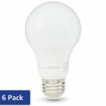 AmazonBasics 60W Equivalent, Soft White, Dimmable, 10,000 Hour Lifetime, A19 LED Light Bulb | 6-Pack