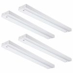 TORCHSTAR 4 Pack 22-inch LED Dimmable Under Cabinet Light, ETL & Energy Star Listed, 3 Color Levels, 3000K Warm white, 4000K Cool white, 5000K Daylight, Mounting Accessories Included, 3 Years Warranty