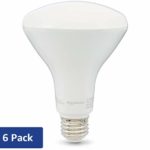 AmazonBasics 65W Equivalent, Soft White, Dimmable, 10,000 Hour Lifetime, BR30 LED Light Bulb | 6-Pack