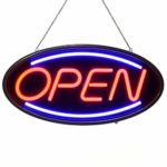 Doingart LED Open Sign, 19″x10″ Business Neon Open Sign with 3 Lighting Modes Steady/Flash/Flowing, Electronic Lighted Sign for Business, Walls, Window, Store, bar, Hotel