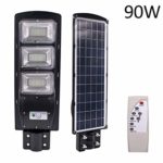 outdoor Solar Street Light,Fheaven 30/60/90W LED Solar Light PIR Motion Sensor Remote Control Wall Timing Lamp (90W)