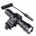 Feyachi FL11 Tactical Flashlight 1200 Lumen LED Weapon Light with Picatinny Rail Mount for AR15 Outdoor Hunting Shooting, Rechargeable Batteries and Remote Switch Included