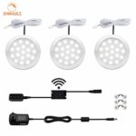 LED Cabinet Puck Lights Dimmable – Moobibear 2W 510lm Hand Wave Activated 5000K Daylight White Under Cabinet Lighting Kit, 6 Pack Under Counter Lighting for Kitchen Closet