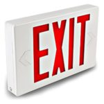 Hykolity LED Exit Sign Emergency Light Lighting Universal Mounting Double Face Red Letter with Battery Backup