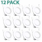 12 Pack 5/6 Inch Led Recessed Lights Downlight (5 Inch Compatible), 13W (120W Equivalent) Recessed Lighting, 3000K (Warm White) Dimmable Led Can Lights UL and Energy Star Certified