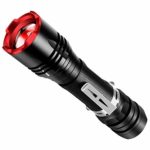 Tactical Flashlight 1100 High Lumen Rechargeable LED Flashlight with 5 Modes, Zoomable, and IP65 Water Resistant Powerful Camping and Emergency Flashlights