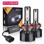 WZTO H11/H9/H8 LED Headlight Bulbs Upgraded CSP Chips,10000LM 6000K Conversion Kit, 360 Degree Adjustable Beam Angle Headlight Bulbs, High/Low Beam Fog Light Bulbs(2 PACK)