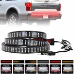 Tailgate Light Bar, AAIWA Truck Bed Light Strip with Red Trun Singal, Brake, Reverse, Flash Light, Amber/Red/White Tail light Strip for Pickup Trailer SUV RV VAN Jeep Car