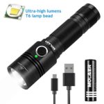 Rechargeable Tactical Flashlight, MOLAER Portable LED Super Bright Waterproof Torch (Battery Included) 1000 High Lumens 4 Light Modes for Camping, Hiking, Emergency and EDC