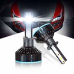 LED Headlight Bulbs H1 All-in-one Conversion Kit High/Low Beam Extremely Bright 6500K Cool White 10000 Lumens Plug&Play LED HeadLamps by Max5, 2-Years Warranty