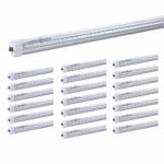 LUMINOSUM, T8 LED Tube Light 8ft 40W, Single Pin FA8 Base, Clear Cover, Cool White 6000k, Fluorescent Tube Replacement, ETL Certified, 20-Pack