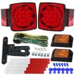 WoneNice LED Submersible Trailer Tail Light Kit, Combined Stop, Taillights, Turn Signals for Under 80 Inch Boat Trailer Vehicle RV Boat Truck, 12V