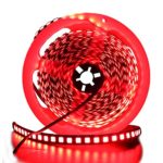 XUNATA 16.4ft LED Flexible Light Strip, 600 Units SMD 5054 LEDs(5050 Upgraded), 12V DC Waterproof IP65 Light Strips, LED Ribbon, DIY Christmas Home Kitchen Indoor Party Decoration (Red)
