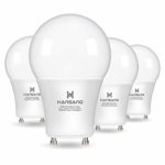 A19 LED Bulb Hansang Gu24 Light Bulb Base,9W (100W Equivalent),900 Lumens,5000K Daylight,220 Degree Beam Angle,Gu24 Twist Base,for CFL Upgrade,Non-Dimmable 4 Pack