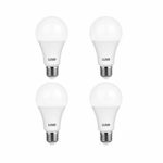 LUNO A21 Dimmable LED Bulb, 15W (100W Equivalent), 1600 Lumens, 4000K (Neutral White), Medium Base (E26), UL Certified (4-Pack)