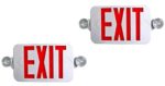 2 Pack Supreme LED All LED Decorative Red White Exit Sign & Emergency Light Combo with Battery Backup (2 Pack)