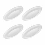 OSTWIN (4 Pack) 4 inch Dimmable Slim Disk Light LED Small Surface Trim Flush Mount Installation Direct Wire Light, 10W (65 Watt Replacement) 700 Lm 4000K (Bright Light) ETL & Energy Star