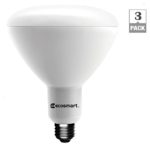 EcoSmart 75-Watt Equivalent BR40 Dimmable LED Light Bulb, Soft White (3-Pack)