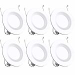 5/6 Inch Led Recessed Lights Downlight (5 Inch Compatible), 13W (120W Equivalent) Recessed Lighting, 5000K (Daylight) Dimmable Led Can Lights UL and Energy Star Certified 6 Pack