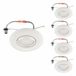 OSTWIN (4 Pack) 6 inch Dimmable LED Downlight Recessed Ceiling Light Fixture, Adjustable Gimbal Trim Kit Can Light, 15 W (120 Watt Replacement), 1250 Lm, 5000K Daylight, ETL & Energy Star