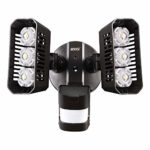 SANSI LED Outdoor Motion-Activated Security Lights, 27W (200W Equiv.) 2700lm, 5000K Daylight, Waterproof Flood Light with Adjustable Head, 5 Year Warranty, Bronze