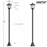 Kanstar 70” LED Adjustable Solar Powered Vintage Street Lamp Post Light for Outdoor Lanscape Pathway Street Patio Garden Yard