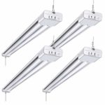 LED Shop Light for Garages, 4FT 4500LM, 45W 5000K Daylight, 48 Inch LED Ceiling Lights, Freelicht Linkable LED Shop Lights with Plug, Workshop Light Fixture with Pull Chain (ON/Off), ETL – 4 Pack