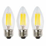 OPALRAY 6W Low Voltage LED Bulb, 12V AC/12V DC, Dimmable with DC Dimmer, Warm White Light, E26 Common Base, 600Lm 60W Incandescent Equivalent, for 12V Power Supply, Clear Glass Torpedo Tip, 3 Pack