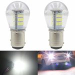 AMAZENAR 2-Pack 1157 BAY15D 1016 1034 7528 2057 2357 Extremely Bright White LED Light 9-30V-DC, 2835 33 SMD Replacement Bulbs For Interior RV Camper Tail Back Up Reverse Bulbs Day Running Light