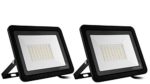Hyperikon 50W LED Flood Light with 180° Rotatable Bracket, 5000k, 4000 Lumens, Super Bright Outdoor LED Floodlight, Weatherproof IP65, Suitable for Dry and Damp Locations, 110V, 2-Pack
