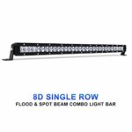 Rigidhorse LED Light Bar 32 inch 180W Spot & Flood Combo Single Row 20000LM Off Road LED Fog Driving Light Roof Bumper Light Bars, for Jeep Pickup Ford Trucks Boat, 1 Years Warranty