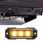 SpeedTech Lights Z-3 9W LED Strobe Light for Police Cars, Construction Trucks, Service Vehicles, Plows, Emergency Vehicles. Surface Mount Grille Flashing Hazard Beacon Light Amber/Amber(Yellow/Yellow)