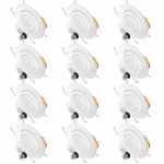 SGL 12-Pack 6 Inch Dimmable LED Recessed Lighting, 13W (100W Replacement), 4000K Daylight White, 1050Lm, LED Downlight (4000K, 12 Pack)