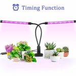 Grow Light, Ankace Upgraded Version 40W Dual Head Timing 36 LED 5 Dimmable Levels Plant Grow Lights for Indoor Plants with Red Blue Spectrum, Adjustable Gooseneck, 3 6 12H Timer, 3 Switch Modes